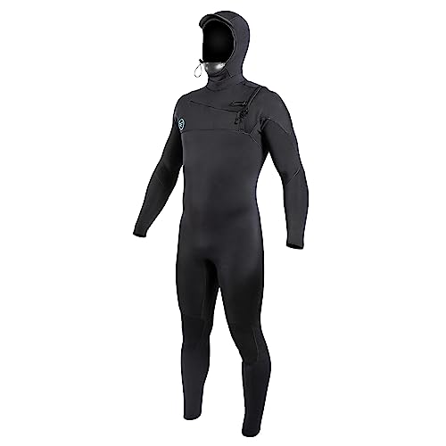 Ride Engine Onsen 4/3 Front Zip Hooded Full Men's Wetsuit Black