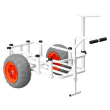 VEVOR Beach Fishing Cart, 350 lbs Load Capacity, Fishing Cart Wagon with Heavy-Duty Aluminum Alloy Frame, 16.5 in All-Terrain PU Balloon Tires, 8 Rod Holders, for Outdoor Activities Camping Picnic