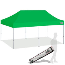Eurmax USA Pro 10x20 Pop Up Canopy Tent,Aluminum Frame,Kelly Green