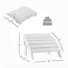 Recliner and Folding Food Set All Weather Outdoor White (D 1)