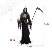 Haunted Hill Farm 7.0-Ft. Motion-Activated Rotting Reaper Animatronic