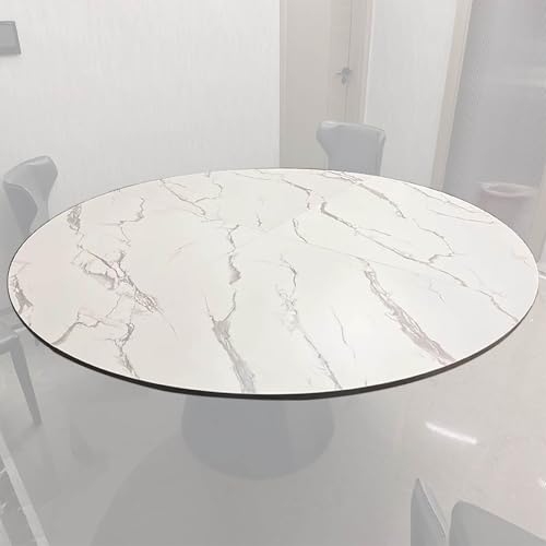 Round Folding Table Large Round Foldable Table Top Only, 120cm 140cm 160cm 200cm - Coffee Table/Card Table/Side Table with Safe Locks No Shaking - Modern White Circle Cocktail Table(Dia 70 7/8"(180cm)