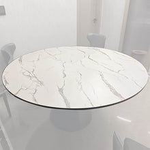 Round Folding Table Large Round Foldable Table Top Only, 120cm 140cm 160cm 200cm - Coffee Table/Card Table/Side Table with Safe Locks No Shaking - Modern White Circle Cocktail Table(Dia 70 7/8"(180cm)