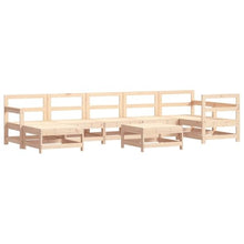 LKJVFCPW 8-Piece Outdoor Patio Furniture Set, Modular Wooden Garden Lounge Sofa with Thick Cushions, Solid Pine Wood Deck Seating for Backyard, Terrace, and Porch