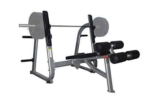 Fitness First Decline Bench Press with Olympic Weight Plate Storage Silver