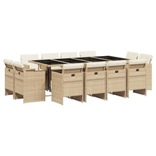 AMBERARD Patio Dining Set Set of 12 Beige Furniture Set