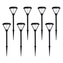 Gama Sonic Premier Outdoor Pathway Garden Landscape Light with 2 Color LEDs, Warm White and Bright White, Black, Heavy Duty Cast Aluminum, 50 Lumens, 8-Pack (239iP890080)
