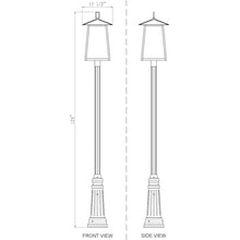 Z-Lite 5015PHXXLR-511P Rainer 6 Light 126" Tall Post Light - Black
