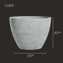 COSAPOTS Lupo Tapered Indoor/Outdoor Planter, 37x28in Concrete Stone
