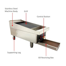 LGXEnzhuo Commercial Gas Fired Grilled Steak Barbeque Grill Stainless Steel Outdoor Use