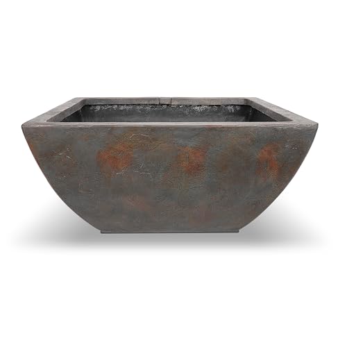 Aquascape Fountain Bowl Container Water Garden, Gray Slate, 33 inch Sq (84 cm), 78404