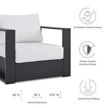 Modway Tahoe Aluminum 2-Piece Patio Set Gray White