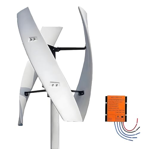 Wind Turbine Generator Kit, Vertical Axis 3 Blade Windmill Power Generator with Charge Controller, Auto Speed Regulation Wind Energy System, for Marine, RV, Home, Windmill Generator Suit. A-48V