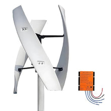 Wind Turbine Generator Kit, Vertical Axis 3 Blade Windmill Power Generator with Charge Controller, Auto Speed Regulation Wind Energy System, for Marine, RV, Home, Windmill Generator Suit. A-48V