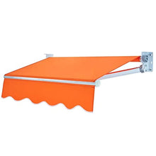 Retractable Patio Awning, Manual Deck Awning Sunshade Shelter With Crank Handle And Water-Resistant Polyester, Retractable Canopy For Yard, Porch, Balcony ( Color : Orange , Size : 20x11.5FT/6x3.5M )