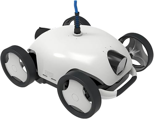 MZGYYD Cordless Autonomous Pool Vacuum Cleaner, Robotic Pool Cleaner, Self-Parking, with 90 Mins Maximum Runtime, 2-Motor Powerful Suction