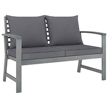 WEHUOSIF 4 Piece Patio Lounge Set with Cushions,Garden Lounge Set,Combination Sofa,Pool Sofa Set,Conversation Sofa,Party Furniture,for Homes,Offices,Living Room,Cafes,Solid Acacia Wood