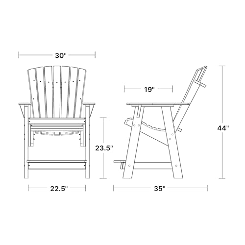 Wildridge Heritage High Adirondack Chair Tudor Brown