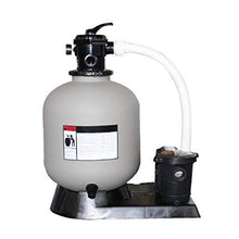 Swim Central Sand Filter Combo 2.0 HP for Above Ground Pools 22-Inch Black