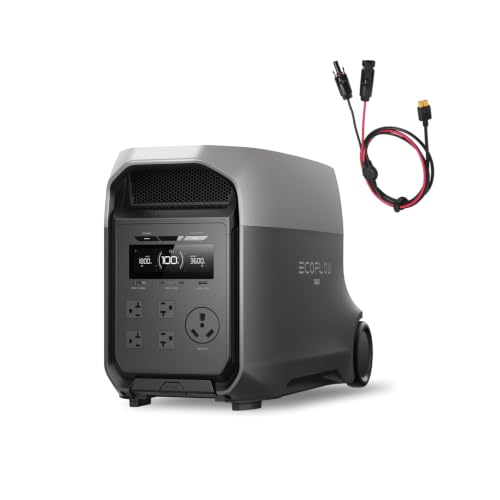 EF ECOFLOW Delta 3 Ultra 3072Wh Power Station with XT60 Solar Cable