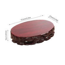 YYBOES Plant Pedestal Stand Retro Solid Wood Odd Stone Base Entrance Hall Crafts Ornaments Heightened Base Flower Pot Jade Bracket Pedestal Stands for Display