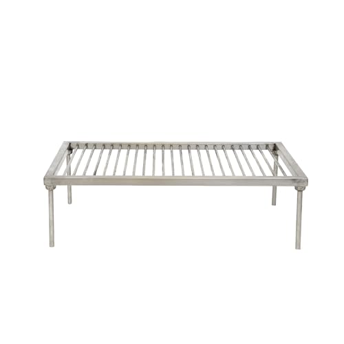 CHARQUERY GRILLS Argentina Stainless steel & Iron grill asado parrilla BBQ 60x40cm / 23.6x15.7in (Small)