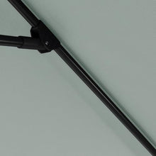 OROTLECT 11 Foot Black Aluminum Patio Umbrella With Fiberglass Ribs And Pulley Lift In