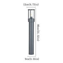 KADELONG External Floor Mount Path Lights E27 1-Light Glass Shade Yard Lamps Outdoor Garden Waterproof Lawn Lights IP65 Outside Pathway Driveway Walkway Lighting Fixture Gray,Chandelier Lighting, B