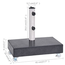 JHNKOJ Umbrella Base Black 45X25X8 Cm