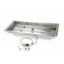 HPC Fire Match Light Gas Fire Pit Kit, 30x12-Inch Pan 24x6-Inch Burner, Natural Gas (TOR-MLFPK30X12-H-FLEX-NG)