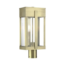 Livex Lighting, 28964-01, Berksford Collection, 2 Light Antique Brass Large Outdoor Post Top Lantern with Clear Glass