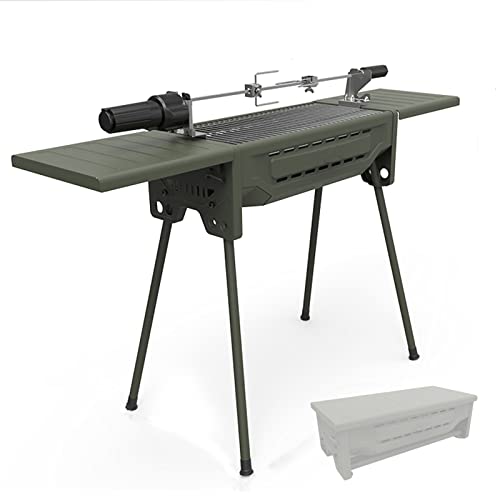JKSVTF Outdoor Folding Portable BBQ Grill Home Barbecue Grill Two-Way Fully Automatic Electric Fork Camping Charcoal Barbecue