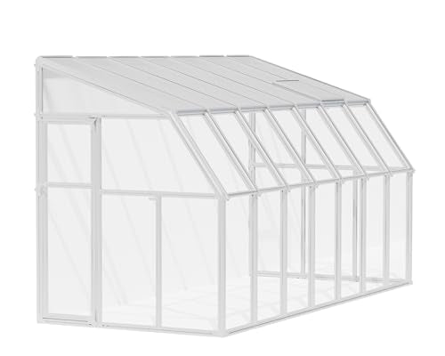 Palram - Canopia Sun Room Polycarbonate Lean-to Solarium 6' x 14', White
