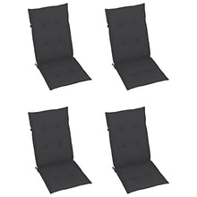 NLQMSU Garden Chair Set of 3 Grey Wash Solid Acacia Wood
