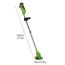 Weed Eater Battery Powered Weed Wacker String Trimmer Grass Trimmer Cordless Weed Wacker, Telescopic Rod Weed Eater Cutterrechargeable Handheld Lawn Mower with 2 Batteries (Green)