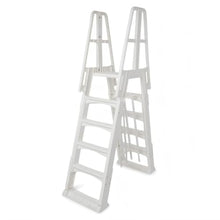 A-Frame Adjustable Above Ground Ladder for 48 to 56-inch Wall Height Pools
