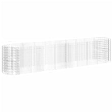 Gabion Raised Bed Galvanized Iron 196.9"x39.4"x39.4" for Outdoor Plants White/Black/Other