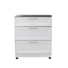 Blue Sky Outdoor Living White Shaker 3-Piece Outdoor Kitchen Combo Set 12 – Modular Weatherproof Storage Cabinets