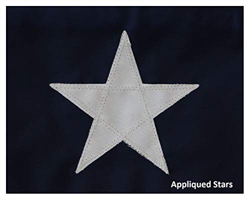 American Flag & Pole Co. 15x25 ft American Flag, Nylon US Flag - Appliqued Stars and Sewn Stripes - Made in The USA