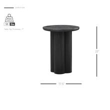 NPD Furniture Mayville Solid Mindi Wood Accent Table, Alto Black