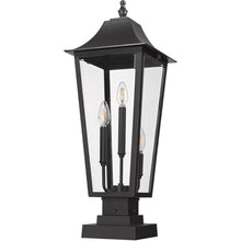 Z-Lite 5008PHBS-SQPM Gannon 3 Light 28" Tall Post Light - Black