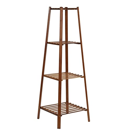 RWGOVLU Flower Stand 3 Tier Plant Stand, Tall Wood Plant Shelf Holder for Indoor Plants, Outdoor Garden Plant Display Rack Flower Pot Stand Plant Stand