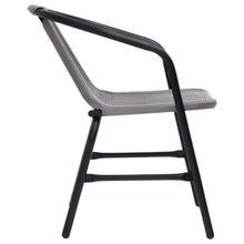LMTYOENFG Outdoor Dining Chairs Set of 6, Stackable Patio Chairs with Black PE Rattan and Steel Frame, Modern Garden Seating for Backyard, Deck, and Porch, Assembly Required