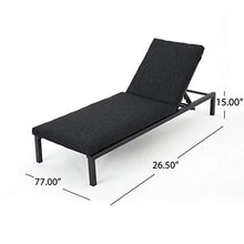 Great Deal Furniture Outdoor Mesh Chaise Lounge Set of 4 Dark Grey + Black