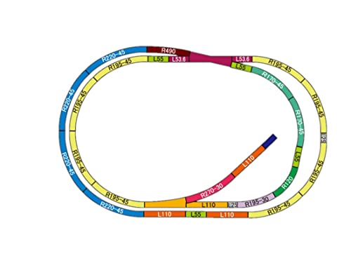 Rokuhan Layout Plan X Complete Track Set (27.9" x 17.7")