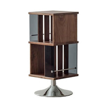 Modern Rotatable Sofa Side Table Minimalist Retro Cabinet 4 Way Storage Bedroom Nightstand Simple