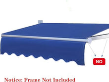 WZUOPG Manual Retractable Awning Door Window Awning Shelter Outdoor Canopy Home Deck Canopy with Manual Crank Handle（Frame Included ）