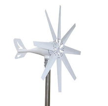 HENGJINGTR 1500W 12V Wind Turbine Generator Kit with 8 Blade, Wind Generator Kit with Controller Wind Power Generator for Hybrid Solar Wind System(White),48v