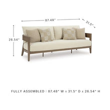 Signature Design by Ashley Serene Bay Outdoor Sofa, Fully Assembled, 88 in