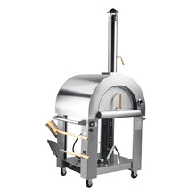 KoolMore 32 in. Outdoor Propane Gas and Wood fired Pizza Oven in Stainless-Steel